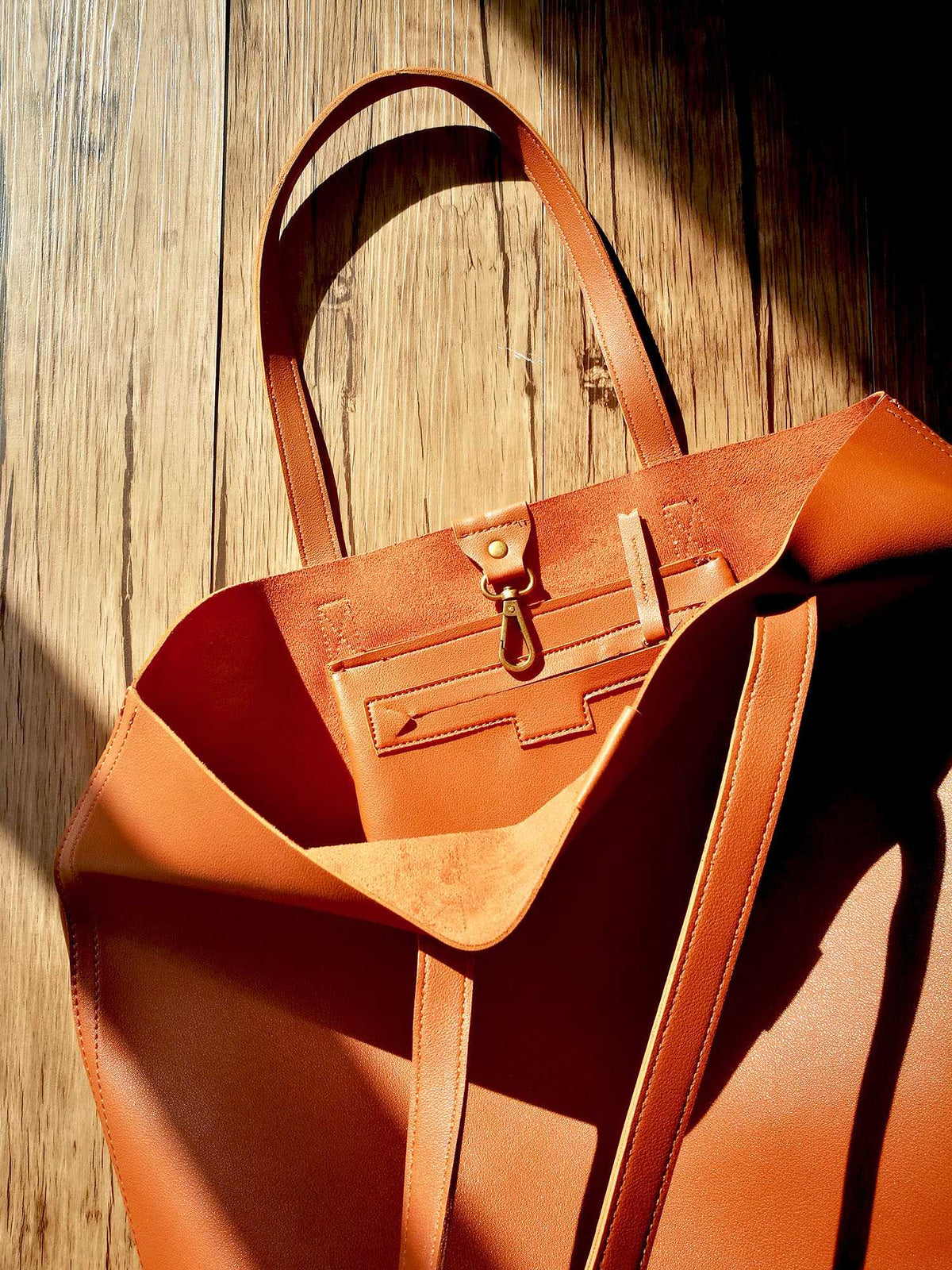 Oversized Tote Bag - Burnt Orange - worthtryit.com
