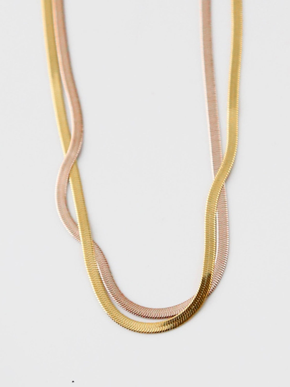 Vintage 14K Gold Snake Bone Necklace - worthtryit.com