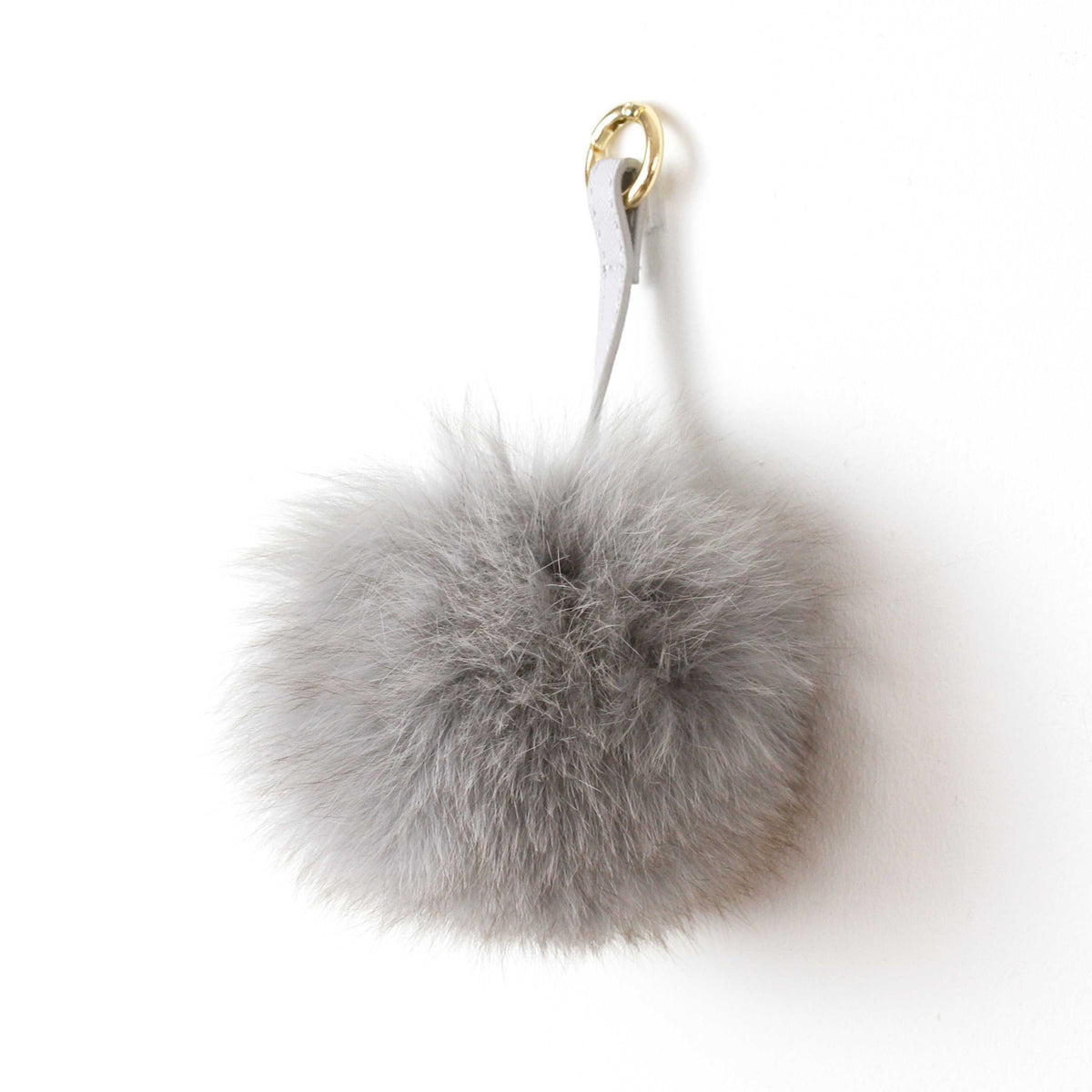 Real Fox Fur Ball For Bag Decor - Round 3.9"-5.1" (D) - worthtryit.com