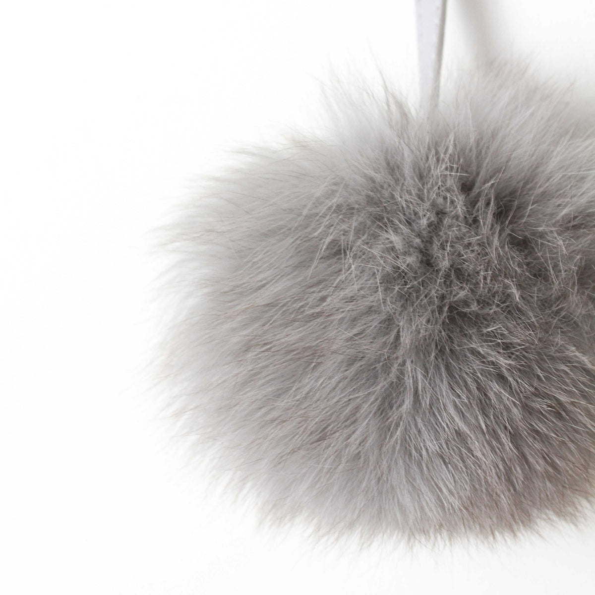 Real Fox Fur Ball For Bag Decor - Round 3.9"-5.1" (D) - worthtryit.com