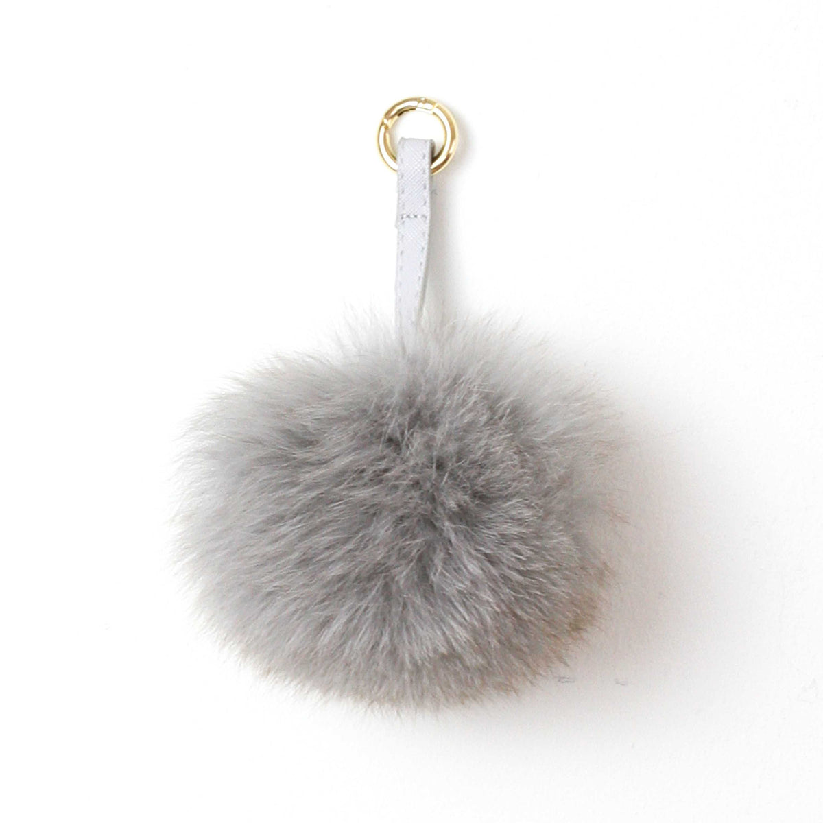 Real Fox Fur Ball For Bag Decor - Round 3.9"-5.1" (D) - worthtryit.com